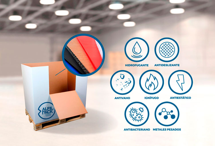 Embalaje tratado de carton o multimaterial